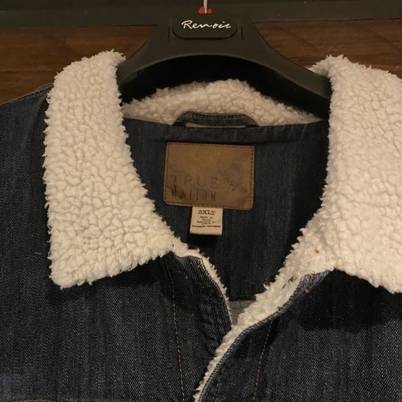 True Nation mens denim sherpa jacket 3XLT - Picture 3 of 4